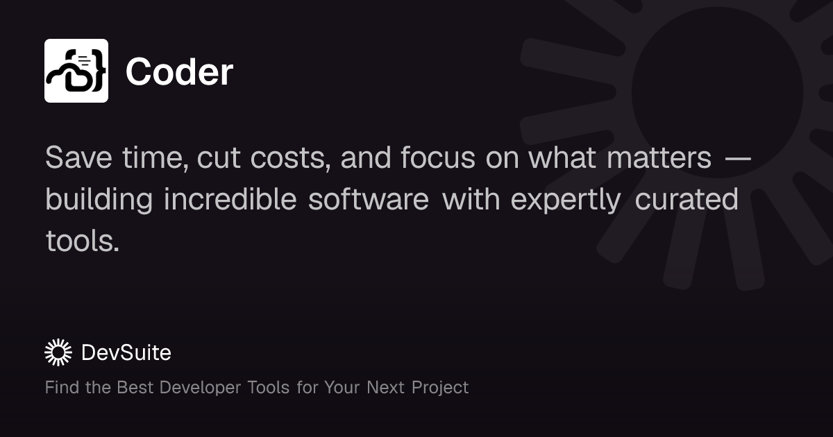 Coder: Cloud-based development environments for faster coding – DevSuite