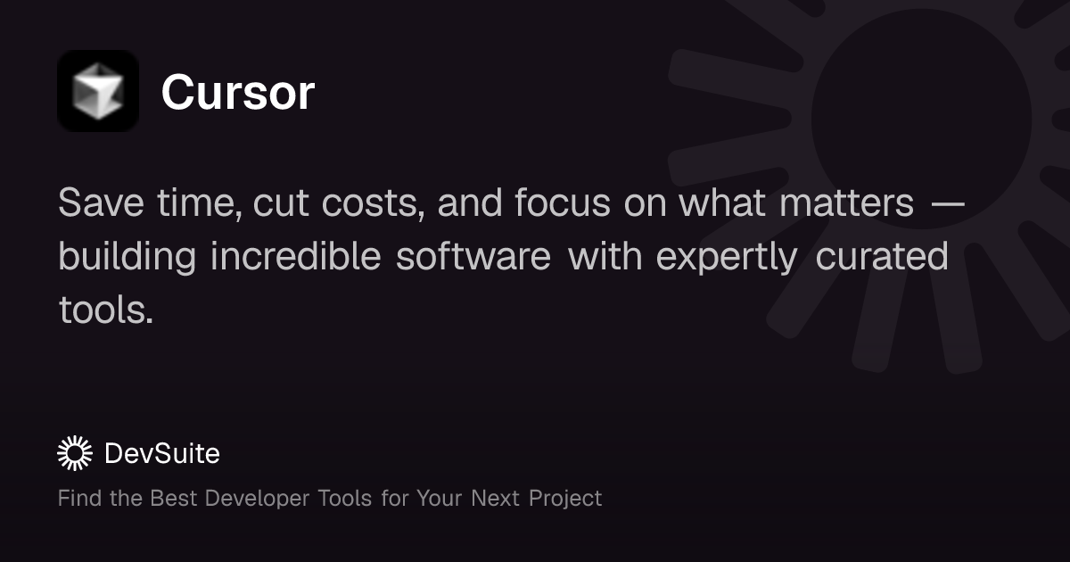 Cursor: AI-powered code editor for extraordinary productivity – DevSuite