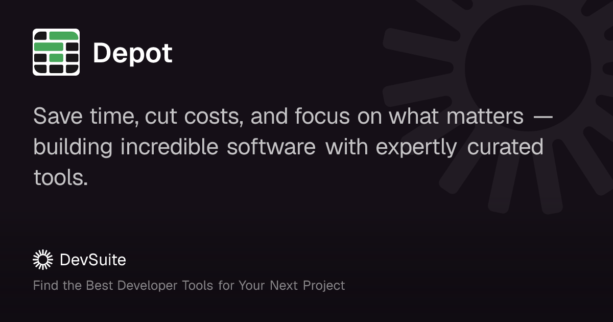 Depot: Accelerate Docker builds and GitHub Actions workflows – DevSuite