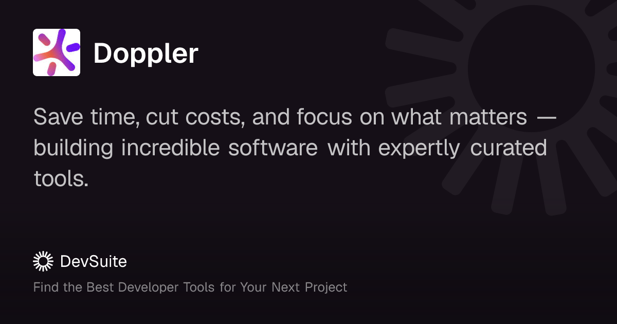 Doppler: Secure cloud-based secrets management for developers – DevSuite