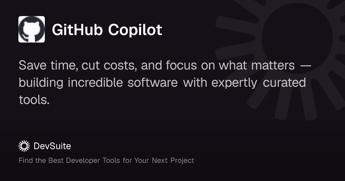 GitHub Copilot: AI-powered coding assistant for developers – DevSuite