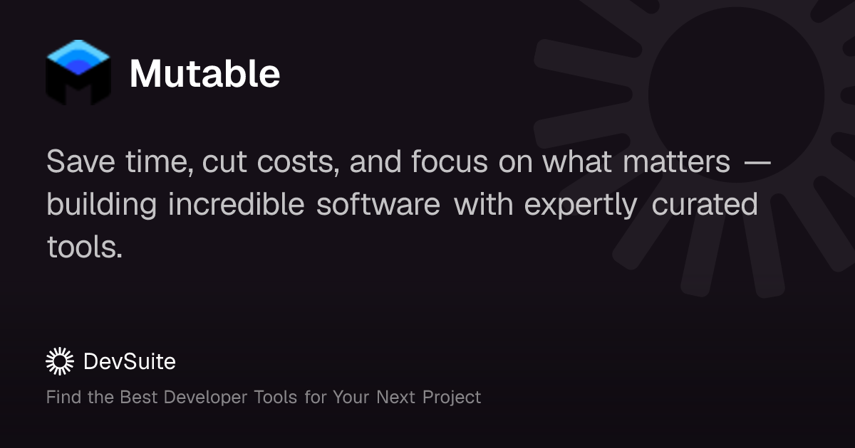 Mutable: AI-powered code intelligence for faster development – DevSuite