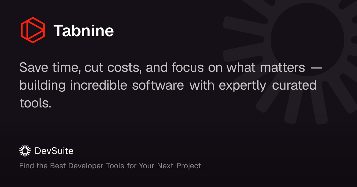 Tabnine: AI-powered code assistant for faster, smarter development ...