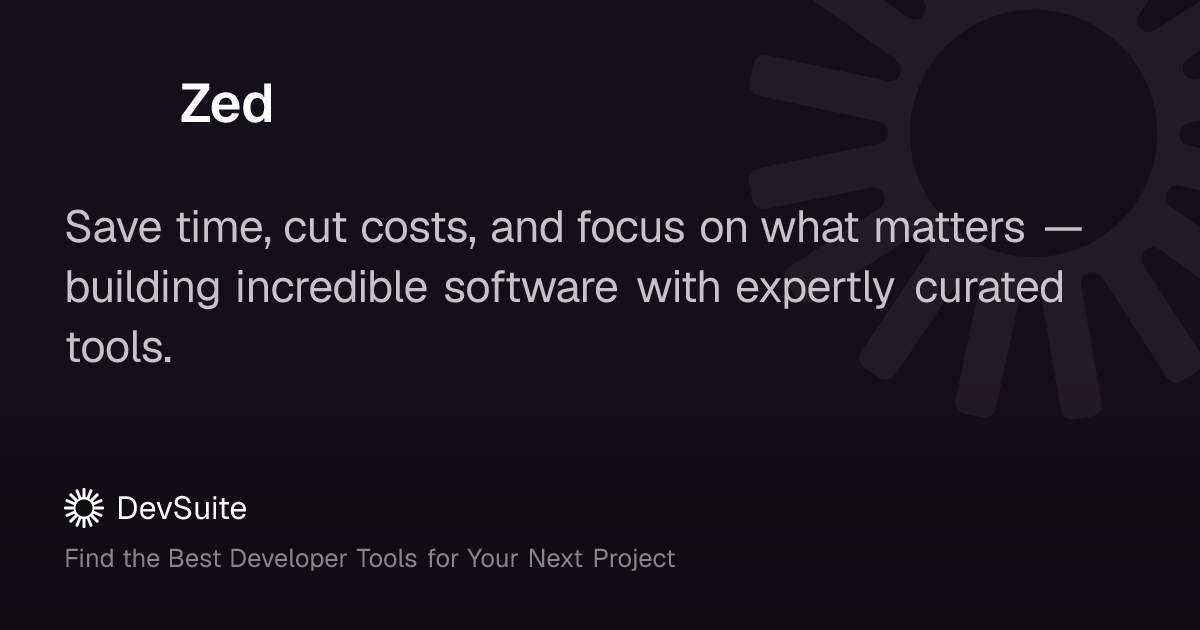 Zed: High-performance code editor for collaborative development – DevSuite